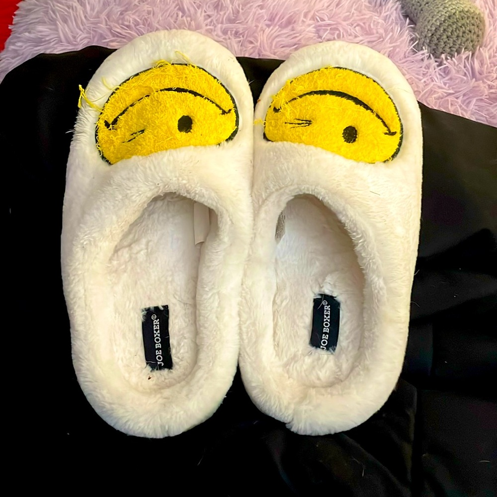 Smiley face slippers